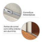 Roupeiro Flex 3 Portas 4 Gavetas Reversível Capri Branco/preto