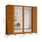 Roupeiro Flex E Espelho Frisado Assai Cinamomo Off White