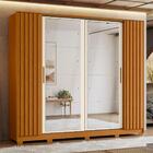 Roupeiro Flex E Espelho Frisado Assai Cinamomo Off White