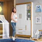 Roupeiro Flocos 3 Portas 2 Gavetas Tigus Baby - Flex Color Br