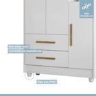 Roupeiro Flocos 3 Portas 2 Gavetas Tigus Baby - Flex Color Br