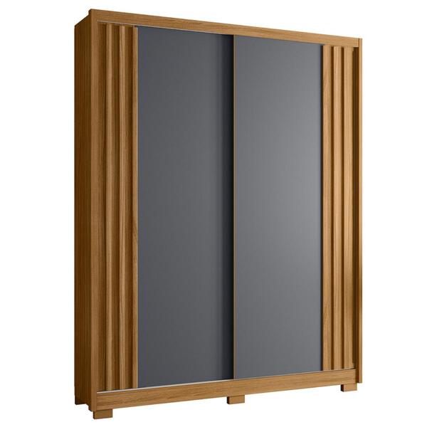 Roupeiro Fresado 2 Portas Houston Freijó Cinza