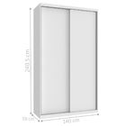 Roupeiro Genji 2 Portas Branco