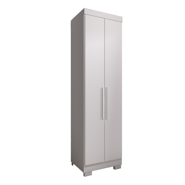 Roupeiro Genova 2 Portas 2 Cabideiros Branco 205x56,4x46,5cm Luciane