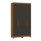 Roupeiro Genova 2 Gavetas Interna Freijo 4 Portas Nero 205x111,6x46,5cm Luciane