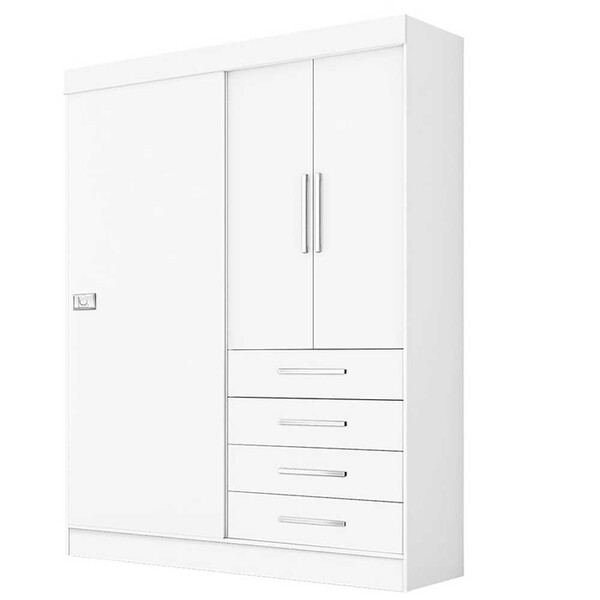 Roupeiro Georgia 3 Portas E 4 Gavetas J E A Moveis