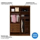 Roupeiro Gold 4 Portas - Capuccino