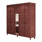 Roupeiro Grécia 05 Portas Com Maleiro E Espelho Móveis Cavazo