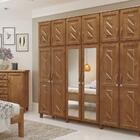 Roupeiro Grécia 06 Portas Com Maleiro E Espelho Móveis Cavazo