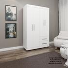 Roupeiro Guarda Roupa Alto 4 Portas 2 Gavetas Cinza Carvalho