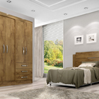 Roupeiro Havai 4 Portas - 100% MDF - Canela - Panan