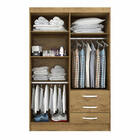 Roupeiro Havai 4 Portas - 100% MDF - Canela - Panan