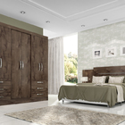 Roupeiro Havai 6 Portas - 100% MDF - Cafe - Panan