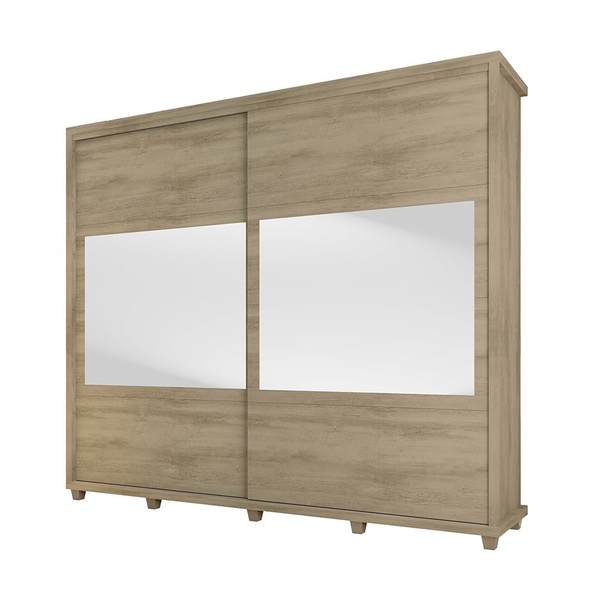 Roupeiro Holanda 2 Portas De Correr Com Espelho - Niagara