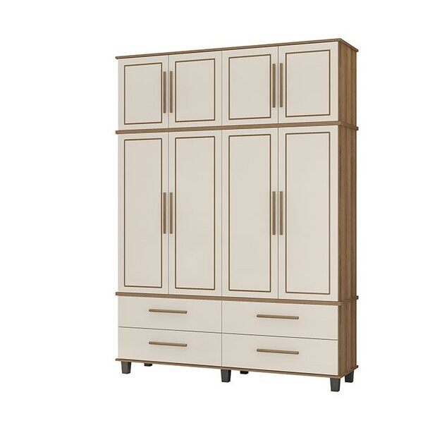 Roupeiro House 03 Portas Freijo/off White - Fabrimóveis