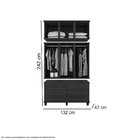 Roupeiro House 03 Portas Freijo/off White - Fabrimóveis