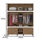 Roupeiro House Cinco Portas Nature - Fabri Móveis