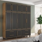 Roupeiro House Cinco Portas Nature/grafite – Fabri Móveis