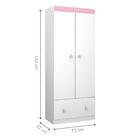 Roupeiro Infantil 1 Gaveta Bristol Flex Branco