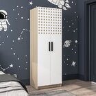 Roupeiro Infantil 2 Portas 2 Gavetas Domi Legno Salinas/branco