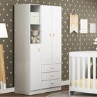 Roupeiro Infantil 3 Portas 3 Gavetas 184x89 Cm Bb322 Dtall