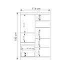 Roupeiro Infantil 4 Portas 3 Gavetas Baby Hecol - Flex Branco