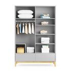 Roupeiro Infantil 4 Portas Amor Perfeito Accesso Móbile Cinza