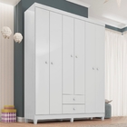 Roupeiro Infantil 6 Portas Madalena Branco