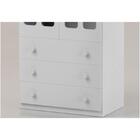 Roupeiro Infantil Com 02 Portas De Acrílico Delicato Branco B