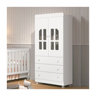 Roupeiro Infantil Katatau 2 Portas 3 Gavetas Branco - Rede Mó