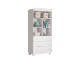 Roupeiro Infantil Katatau 2 Portas 3 Gavetas Branco - Rede Mó