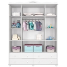 Roupeiro Isa 4 Portas 4 Gavetas Branco Acetinado