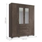 Roupeiro Jodie Ébano Com Espelho