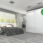 Roupeiro Joinville Slide 2 Portas - 100% MDF - Branco - Panan