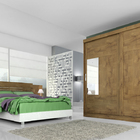 Roupeiro Joinville Slide 2 Portas - 100% MDF - Com Espelho -