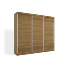 Roupeiro Kappesberg 100% Mdf 3 Pts Correr 6 Gavetas Nogueira