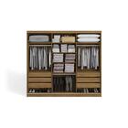 Roupeiro Kappesberg 100% Mdf 3 Pts Correr 6 Gavetas Nogueira