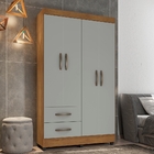 Roupeiro Lins Freijó Concreto Com 4 Portas