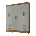 Roupeiro Lins Freijó Concreto Com 6 Portas