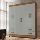 Roupeiro Lins Freijó Concreto Com 6 Portas