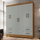 Roupeiro Lins Freijó Concreto Com 6 Portas