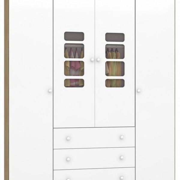 Roupeiro Lis 4 Portas E 2 Gavetas - J.a Decor