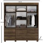 Roupeiro Londres C/espelho Benetil Móveis Imbuia