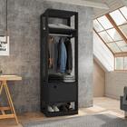 Roupeiro Madri Preto Com Porta