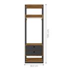 Roupeiro Madri Preto Freijó Com Gaveta