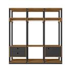 Roupeiro Madri Preto Freijó Com Porta E Gaveta