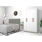 Roupeiro Malta 4 Portas 2 Gavetas Avelan Móveis