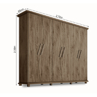 Roupeiro Master Plus 6 Portas Com Porta Joias Incabras