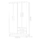 Roupeiro Mauritius Imbuia Champagne