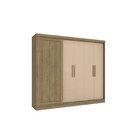 Roupeiro Mdp 5 Portas E 4 Gavetas Nogueira/macadamia